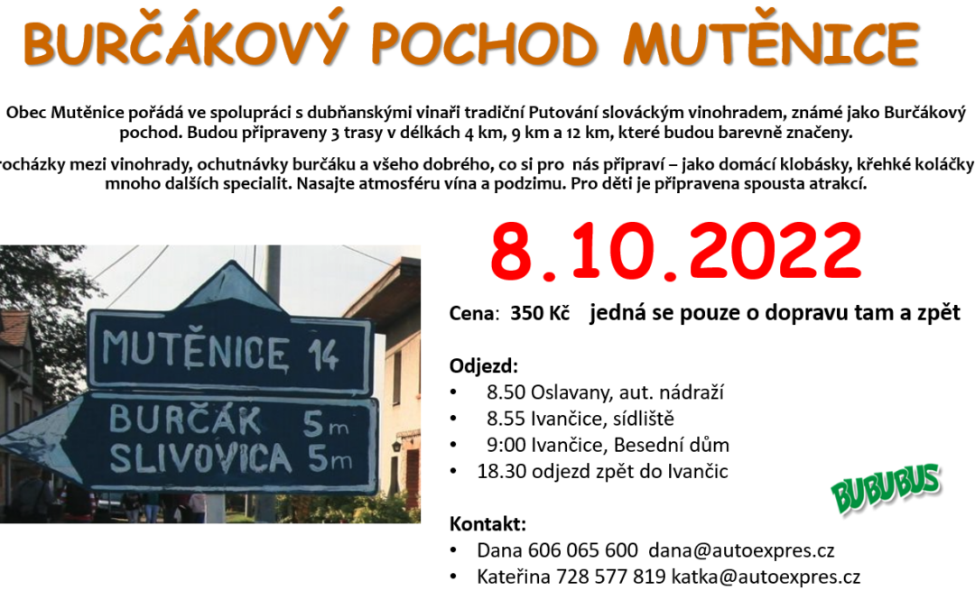 Burčákový pochod Mutěnice (8.10.2022)