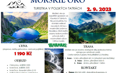Morskie oko – turistika v Polských Tatrách (2.9.2023)