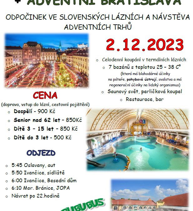 Velký Meder + Adventní Bratislava (2.12.2023)