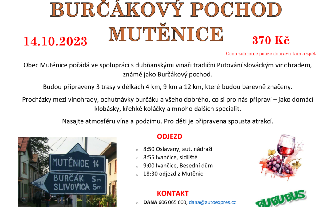 Burčákový pochod Mutěnice (14.10.2023)