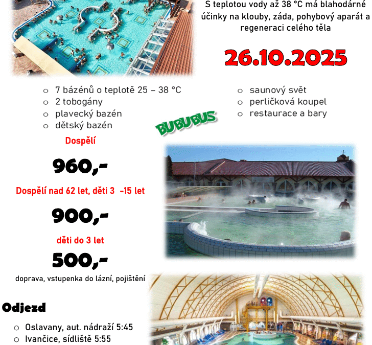 Termální lázně Velké Meder (26.10.2025)
